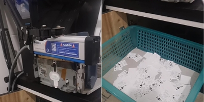Label printer static eliminator installation