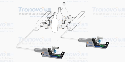 Ion nozzle bottle electrostatic precipitation application