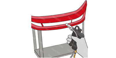 Removing static electricity and dust before painting a car